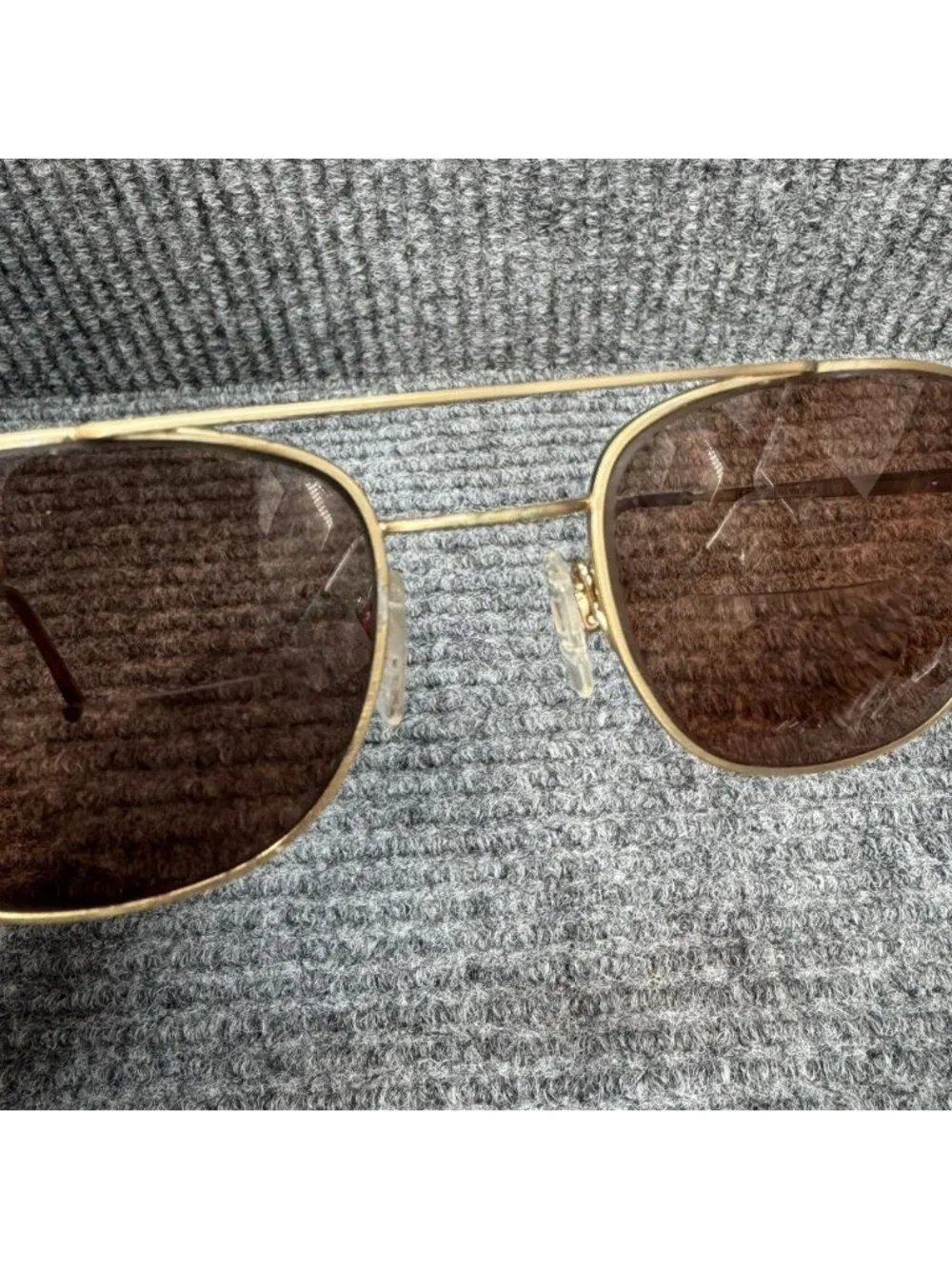 Randolph Eng. RE FGN Gold Aviator Sunglasses FRAMES ONLY 52-20-145 USA Italy VTG